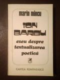 Marin Mincu - Ion Barbu: eseu despre textualizarea poetică