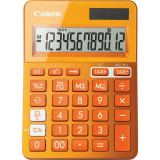 Calculator de birou CANON LS-123K OR ecran 12 digiti alimentare solara si baterie display LCD functie business tax si conversie moneda portocaliu incl