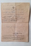 Autorizație sanitară &mdash; Inspecția Sanitară de Stat, București 1951, ștampilă originală