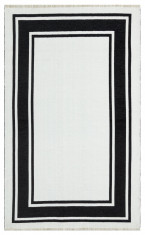 Covor Maze Home NOA, Reversibil, Black White, 115 x 180 cm - 115 x 180 cm, Alb foto