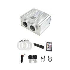 Kit Fibra Optica Plafon Instelat Auto 900 Fire cu efect TWINKLE si Kit 10 Comete inclus 0.75mm si 3M lungime RGBW cu Control din Aplicatie Telefon si