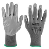 Manusi de lucru, poliester acoperit cu PU, 4131X, marimea 8 (card) NEO TOOLS 97-646K-8 HardWork ToolsRange