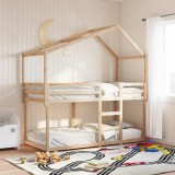 VidaXL Acoperiș Pat Copii 203x95,5x142 cm Lemn Mass Pin