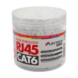 Mufa RJ-45 UTP Cat.6 EZ Passthrough, 50&micro; (100 buc) RJ45-CAT6-EZ-50U-JAR, ASYTECH Networking