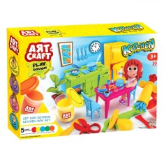 Set Plastilină Bucătărie, ART CRAFT, 30 Piese, Multicolor, Capacitate 56g
