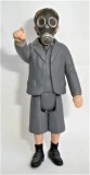 Empty Child &ndash; Dr. Who BBC 2004 Worldwilde Limited 9 cm h, vintage, membre articulate, vopsea originală, stabil biped, mască de gaze