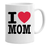 Cana alba personalizata love mom, INOVATIX&reg;. 330 ml