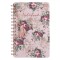 Carnet Notițe A5, Model Floral, Copertă Roz, Legare Spirală, Ciucure Decorativ, 80 File