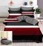 Cumpara ieftin Lenjerie Pat Sasha Sf009, Bumbac, 4 Piese, Fara Elastic, Alb, Gri, Negru, Rosu