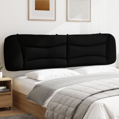 vidaXL Pernă pentru tăblie de pat, negru, 200 cm, material textil foto