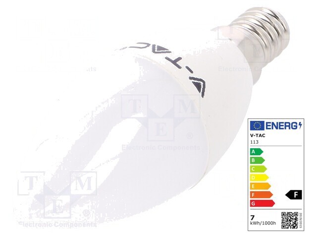 Lampă LED E14 7W Alb Rece 6400K