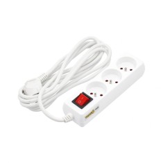 Prelungitor cu intrerupator 3 prize cu impam&acirc;ntare, 3 m Vorel 72528