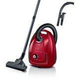 Aspirator cu sac, Bosch, 79 dB, filtru EPA, 600 W, rosu