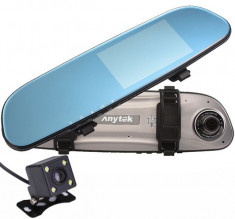 Camera Auto Oglinda iUni Dash 77G, Dual Cam, Touchscreen, Display 4.5 inch, Full HD, Night Vision, WDR, 170 grade, by Anytek foto