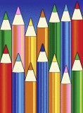 Cumpara ieftin Covor Camera Copii Model Creioane 1358, Marime 100 x 160 cm, Multicolor, Antialergic, Polipropilena, Gradinita, Cresa, Loc de Joaca