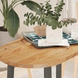 VidaXL Blat de masă maro deschis 80x40x2 cm lemn masiv de stejar oval