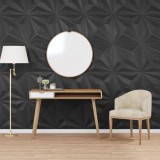 vidaXL Panouri de perete 48 buc. negru 50x50 cm EPS 12 m&sup2; stea
