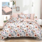 Lenjerie pat dublu,bumbac satinat,6 piese,cearceaf normal 230x250cm, cearceaf pilota 200x230cm, 2 fete de perna 50x70, 2 fete de perna 70x70-LEC15