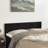 Cumpara ieftin Tăblii de pat, 2 buc., negru, 72x5x78/88 cm, catifea