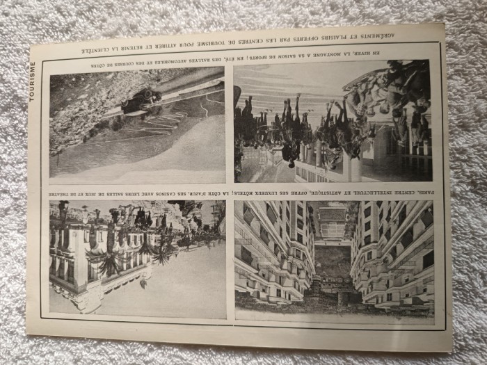 afis prezentare agremente si distractii sportive ,hoteluri,Coasta de Azur ,1950