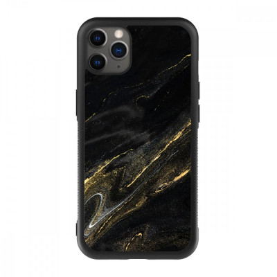 Husa iPhone 11 Pro Max - Skino Gold Dust, Negru - Auriu foto