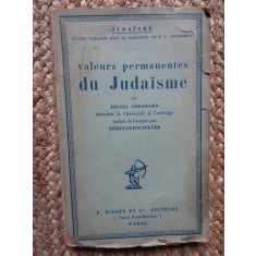 Israel Abrahams Valeurs permanentes du Judaisme