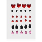 Diva &amp; Nice Cosmetics Face Stones sticker-e faciale Black &amp; Red 35 buc