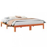 VidaXL Cadru de pat fără saltea, maro ceruit 180x200 cm lemn masiv pin