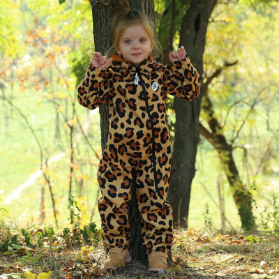 Salopeta impermeabila pentru copii Kidscare, cu protectie la vant si ploaie cu imprimeu Jaguar foto