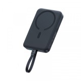 Baterie Externa Wireless Baseus EnerFill FM11 Magnetic, 10000mAh, 30W, PD + FQI, 1 x QI - 2 x USB-C, Neagra E0028904