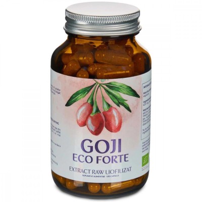 Goji Eco Forte Extract Raw Liofilizat 400 miligrame 120 capsule Aronia Charlottenburg foto