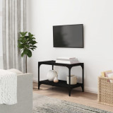Comodă TV, negru, 60x33x41 cm, lemn prelucrat și oțel, vidaXL