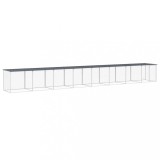 Cumpara ieftin Cotet pui cu acoperis, antracit, 803x98x90 cm, otel galvanizat