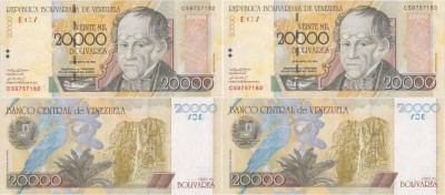 2 &amp;times; 2004 (25 V), 20,000 Bol&amp;iacute;vares (P-86c) - Venezuela - stare UNC foto