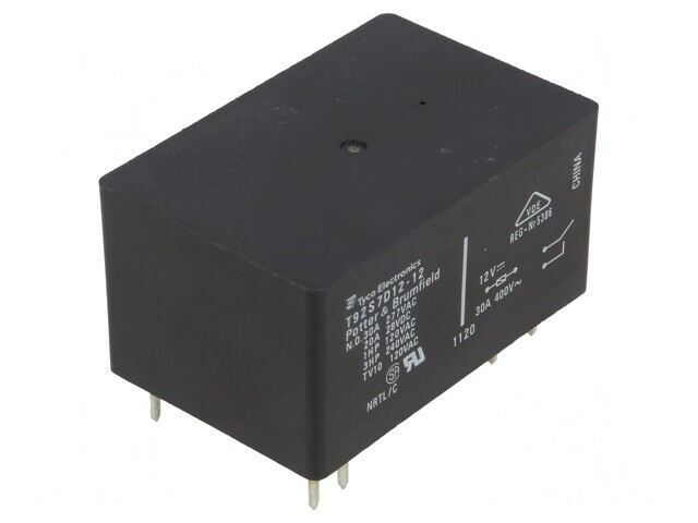 Releu Electromagnetic DPST-NO 12VDC 30A T92