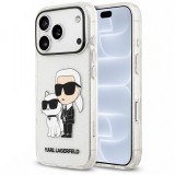 Husa pentru Apple iPhone 18 Pro / 17 Pro, Karl Lagerfeld, IML Glitter Karl and Choupette NFT, Transparenta