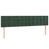 Cumpara ieftin Tablii de pat, 2 buc, verde inchis, 90x5x78/88 cm, catifea