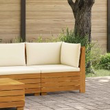 vidaXL Canapea de grădină colț Lemn Solid de Acacia Maro 42022429