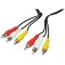 Cablu 3RCA t-t 1.5m