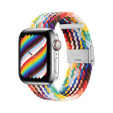 Cumpara ieftin Curea Apple Watch Braided Loop Rainbow 41 40 38mm