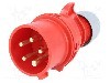 Conector alimentare AC, IEC 60309, IP44, 16A, 400V AC, 5 pini, PCE - 015-6