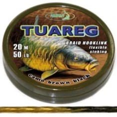 Katran Braided Hook Links Tuareg 35lb 20 M/35lb/20 M/camo Brown Black foto