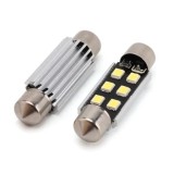 Set 2 Becuri LED FOXMAG24, 36mm Canbus pentru Plafoniera , Lampi numar Lumina Alba Premium