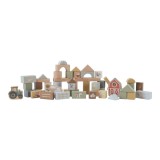 Little Dutch Little Farm Building Blocks cuburi din lemn 2 y+ 50 buc