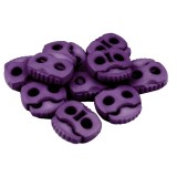 Set 10 opritori pentru snur cu 2 gauri Crisalida, 20 x 20 mm, Violet