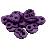 Set 10 opritori pentru snur cu 2 gauri, 20 x 20 mm Violet