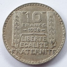 Franța 10 franci / francs 1938 argint