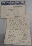 1941 Scrisoare de dragoste Bacău - București timbre Putna / Sucevita / Bucovina