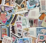 PLIC FILATELIC 30 TIMBRE STRAINE DIFERITE STAMPILATE CU TEMATICA "TIMBRU IN TIMBRU" + BONUS