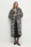 Answear Lab palton femei, culoarea bej, de tranzitie, oversize